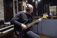 Vladimír Václavek a Pavel Koudelka, kapela Dunaj v nahrávacím studiu