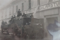 Truhlářství dědy Františka Škody v Terezíně, 1925