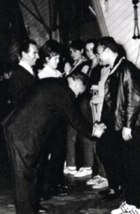 František Dusil se svými svěřenkyněmi ze Spartaku Třebíč, 60. léta