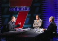 Bohuslav Sobotka se stínovým ministrem Vlastimilem Tlustým (r. 2005)