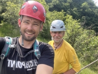 Zikmund Schwarzkopf se synem na ferratách
