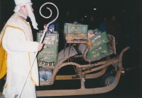 Jaroslav Jirmus je ve Velenicích aktivní. Zde jako Mikuláš v roce 2008