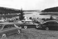 Bývalé rekreační využití Vodárenské nádrže Souš, rok 1970 (pohlednice Ing. Šámalová)