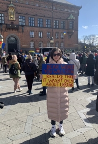 Demonstrace na podporu Ukrajiny v Kodani, březen 2022

