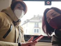 Na cestě do Německa. Yuliia Antoniuk se svou matkou, 2022