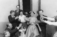 Svatba Lizzy a Jerzyho v Londýně, září 1955