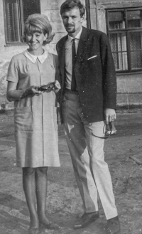 Eva Dlouhá s manželem Pavlem v roce 1967
