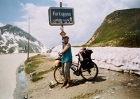 Sedlo Furkapass v Alpách, cykloputování 2005