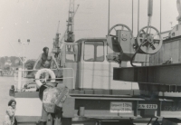 Nakládka kontejnerů, Hamburk 1984