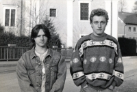 Vítězslav Vítkovič s Janem Humlem v Rakousku, 1989