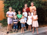 Zdeňka Calábková s vnoučaty (r. 2018)
