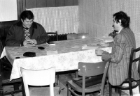 Tomáš Bergman v Kroměříži při setkání s Václavem Malým, 1994