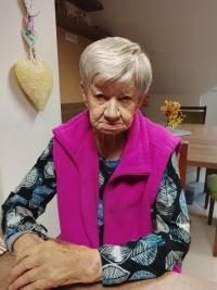 Vlasta Navrátilová při natáčení pro Paměť národa, 16. října 2025, Šternberk