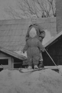 Alan Kubica s mladším bratrem Janem v Beskydech