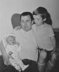 Alan Kubica s otcem a mladším bratrem Janem