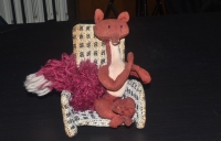 Liška vyrobená Drahomírou Fuchsovou 