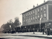 Železniční zastávka Jihlava-město mezi lety 1922–1925