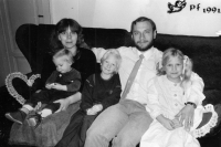 Pamětník s manželkou a dětmi v Liberci