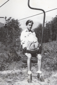 Josef Grobelný na Pustevnách v roce 1969