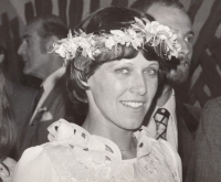 Jana Pekárková, svatba, 1980