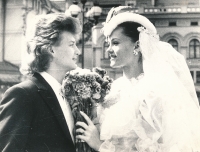 Svatba pamětnice a Jevgenije Vrublevského, Kyjev, 1990