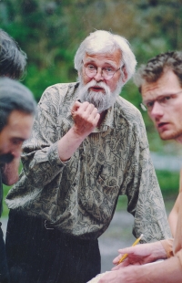 Jiří Růžička při své poslední režii představení Dragenblut ve Švýcarsku v roce 2005