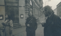 Zleva Erika Gosmanová, Pavel Veselý, Štěpán Kosík, cca 1983