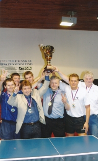 V roli trenéra se ziskem prvního ligového titulu s týmem El Niňo Praha, 2005