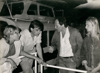 Vladimír Trlida a Stanislav Devátý na akci Společnosti přátel USA k výročí Dne nezávislosti 4. července 1988 na lodi Napajedla