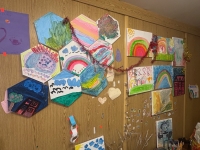 Artwork by the children from the 'classroom