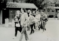 Návštěvníci koncertu v Jazz klubu, Mariánské údolí, 1983