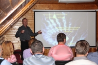 David Lukáš během přednášky 