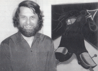 Ludvík Fojtík před obrazem Martina Stejskala