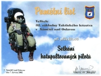 Pozvánka na setkání katapultovaných pilotů