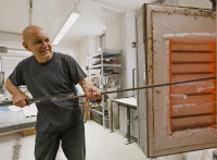 Pamětník v ateliéru - pec na tavení skla