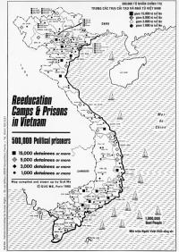 The prisoners map in Vietnam during the time that Que Me took Hanoi to UN court in New York