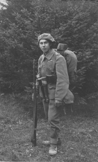 Strýc pamětníka Karla Langa Josef Svoboda v roce 1919, kdy byl jako voják vyslán na Slovensko v rámci intervence proti Slovenské republice rad