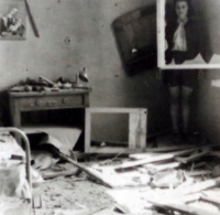 zničený dům rodiny MW