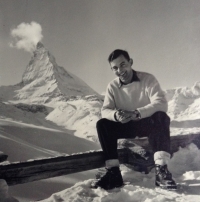 Peter Briess, lyžování v Zermattu, 1954