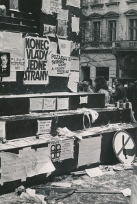 Václavské náměstí, listopad 1989