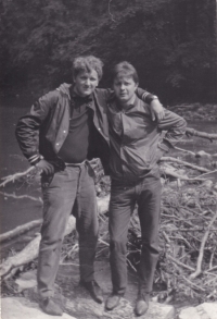 Ladislav Drahoš (vpravo) s Pavlem Jozífem, 1969