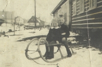 Sieglinde Birke, rozená Branse, a bratr Siegfried Branse, v pozadí Horní Teplice