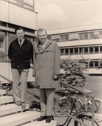 Alfred Milan Satke - vpravo, na studiích v Göttingenu, 1970