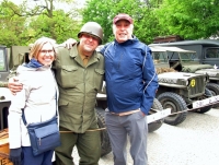 Josef Šedivec s manželkou Bonnie v době oslav osvobození Plzně americkou armádou