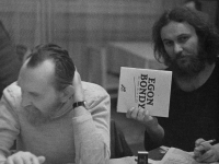 Egon Bondy a Karel Novotný; Přelouč 1990