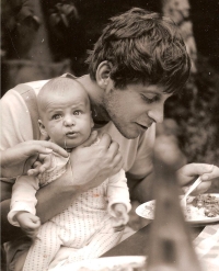 Zdeněk Lukeš se synem Janem Lukešem, 1982
