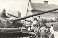 Srpen 1968 v Šumperku. Autor fotografie Stanislav Pavlík 