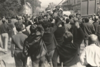 Srpen 1968 v Šumperku. Autor fotografie Stanislav Pavlík