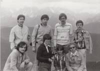 Výlet do Itálie s českou katolickou církví, 80. léta (Ondra vpravo dole, vlevo dole Hanzal, bratři Hochmanovi)