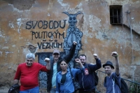 Růžena Ďorďová na protestní akci 